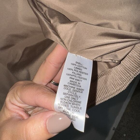 NWT Mutual Weave Corduroy Puffer Vest Brown Taupe Essense Men Size L Gorpcore - Picture 5 of 7